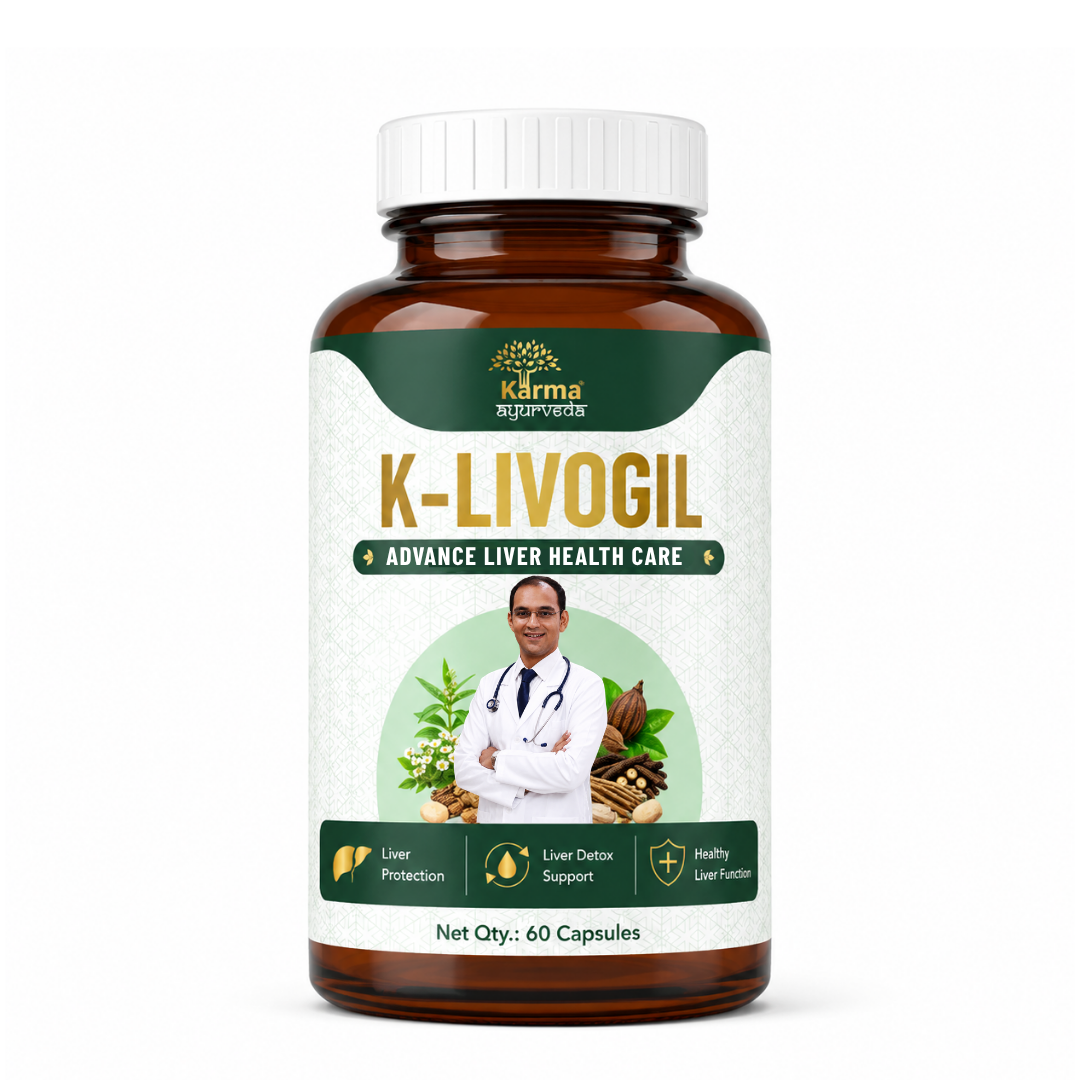 AyuKarma K-Livogil – Ayurvedic Supplement for Fatty Liver, Liver Health & Complete Liver Care (Ministry Of Ayush Approved) (Ministry of Ayush Approved)
