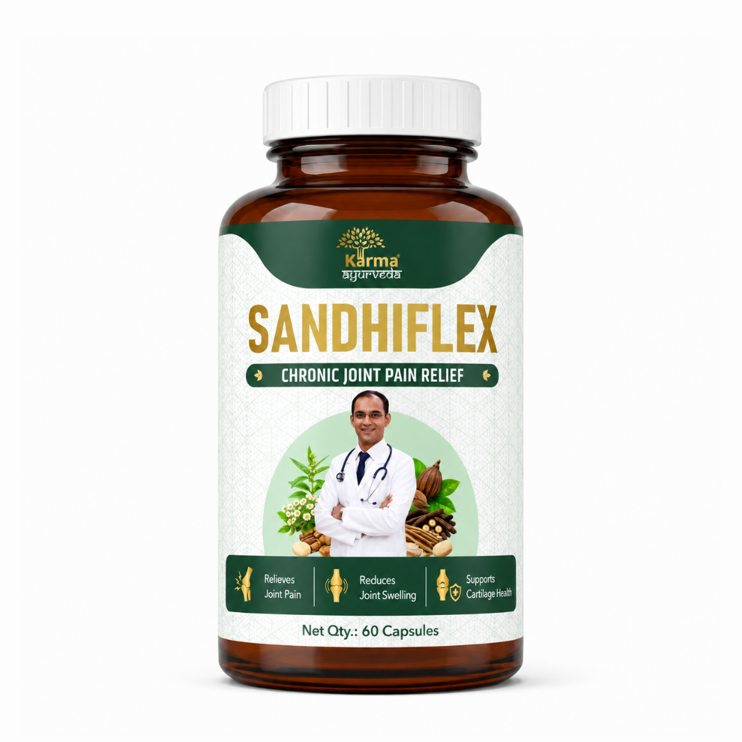 AyuKarma Sandhiflex – Ayurvedic Capsules for Chronic Joint Discomfort, Swelling & Cartilage Support (Ministry Of Ayush Approved)