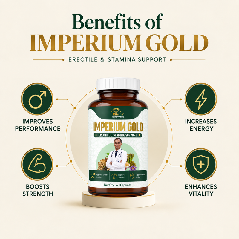 AyuKarma Imperium Gold – Double Strength Formula for Stamina, Vitality & Men's Wellness (Ministry Of Ayush Approved) (Ministry of Ayush Approved)