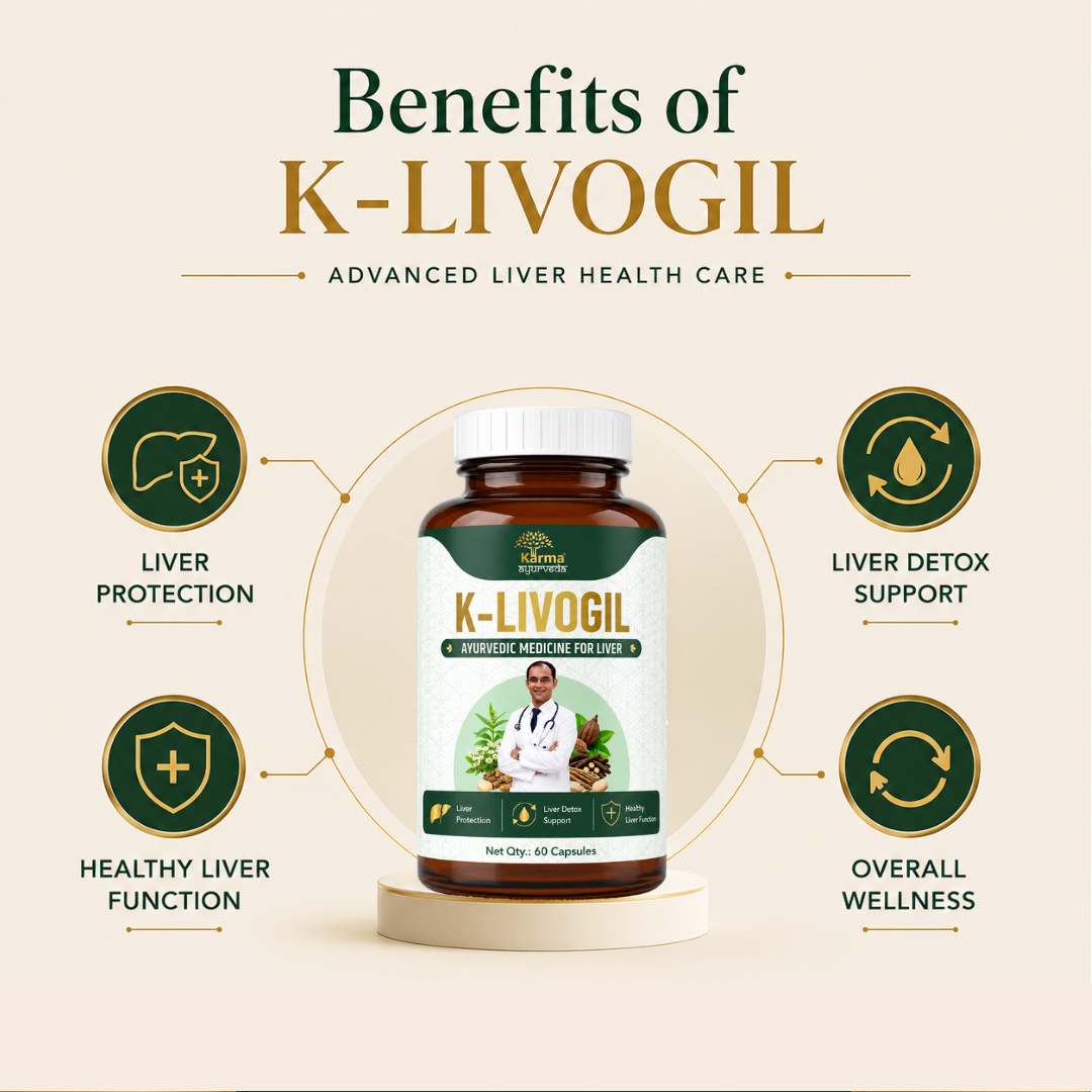 AyuKarma K-Livogil – Ayurvedic Supplement for Fatty Liver, Liver Health & Complete Liver Care (Ministry Of Ayush Approved) (Ministry of Ayush Approved)