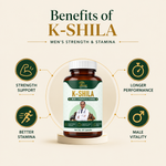 AyuKarma K-Shila – Shuddha Shilajit Capsules for Men’s Strength, Stamina & Vitality (Ministry Of Ayush Approved)
