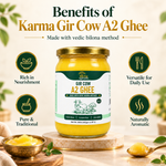 AyuKarma A2 Gir Cow Ghee - Pure Vedic Bilona Ghee for Better Digestion, Gut Health & Everyday Nourishment (FSSAI Licensed) 1000 ml