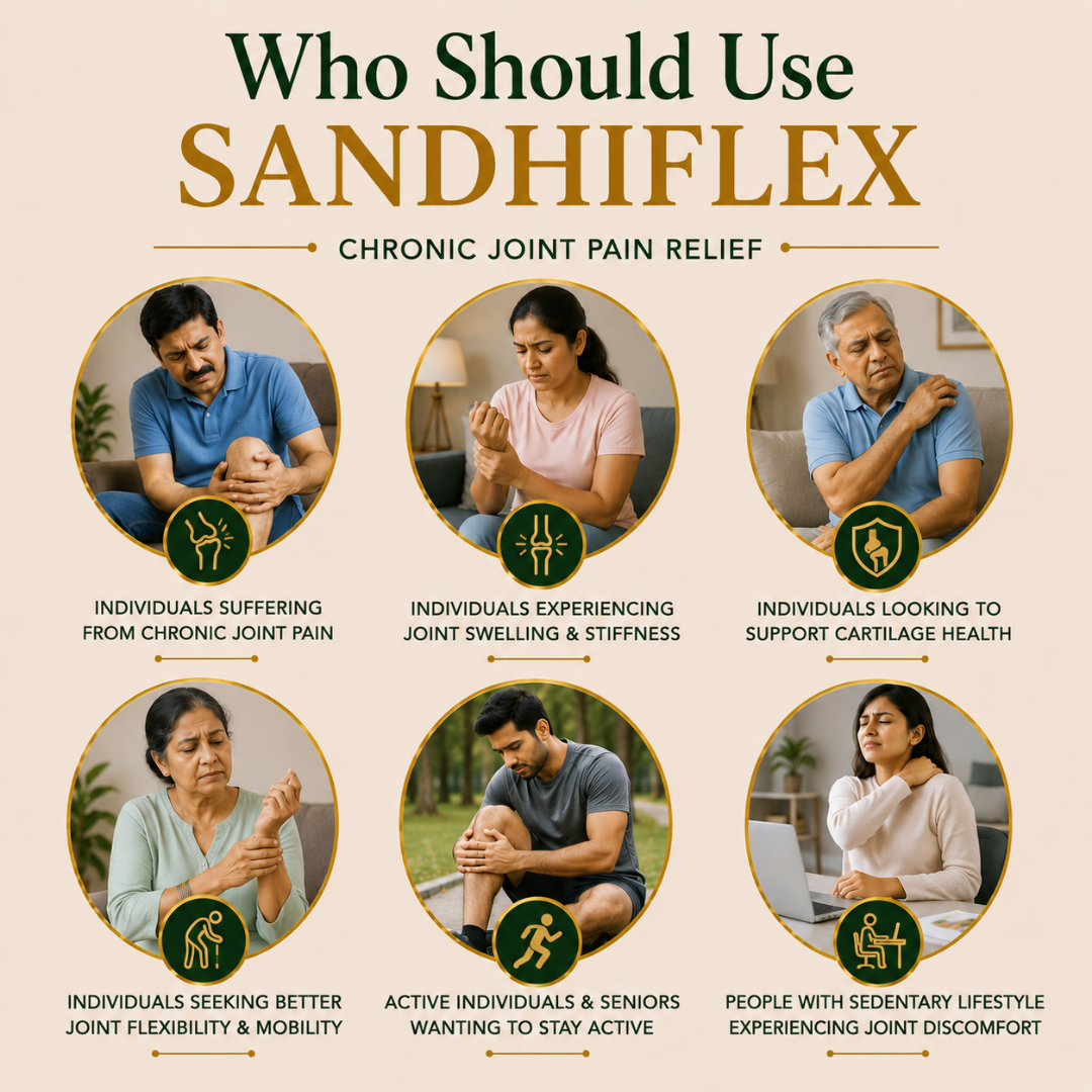 AyuKarma Sandhiflex – Ayurvedic Capsules for Chronic Joint Discomfort, Swelling & Cartilage Support (Ministry Of Ayush Approved)