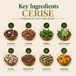 AyuKarma Cerise - Ayurvedic Psoriasis & Skin Wellness Supplement for Flaky Skin, Itching & Skin Irritation (Ministry of Ayush Approved)