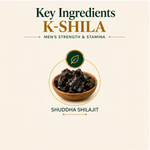 AyuKarma K-Shila – Shuddha Shilajit Capsules for Men’s Strength, Stamina & Vitality (Ministry Of Ayush Approved)