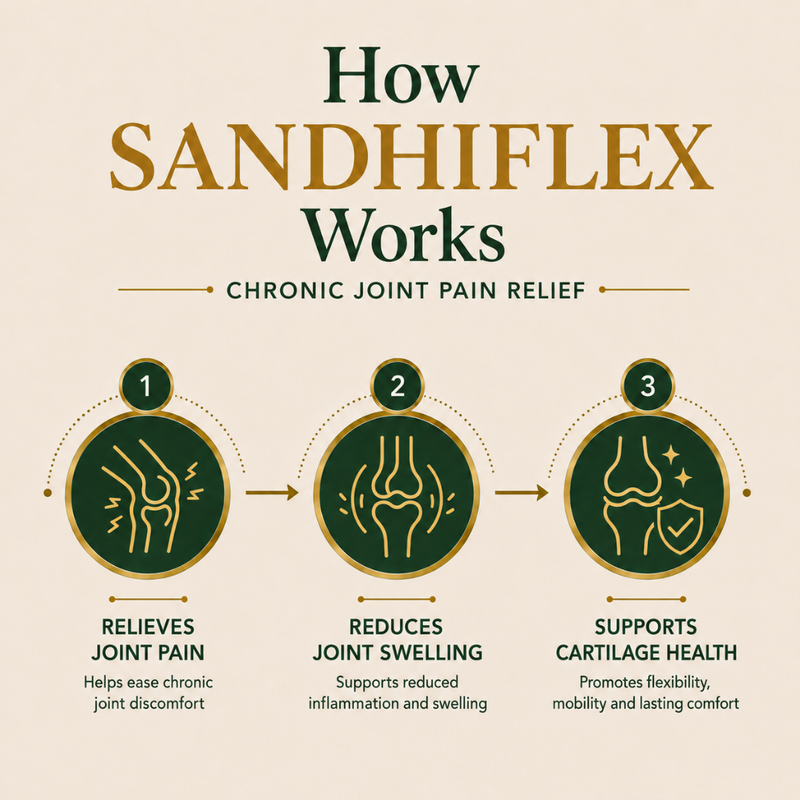 AyuKarma Sandhiflex – Ayurvedic Capsules for Chronic Joint Discomfort, Swelling & Cartilage Support (Ministry Of Ayush Approved)