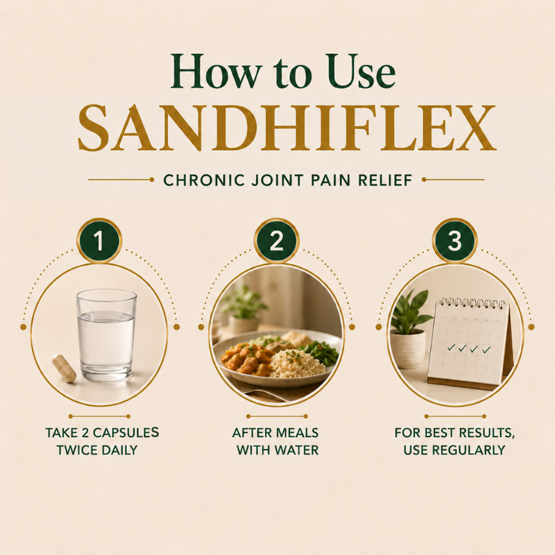 AyuKarma Sandhiflex – Ayurvedic Capsules for Chronic Joint Discomfort, Swelling & Cartilage Support (Ministry Of Ayush Approved)