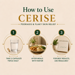 AyuKarma Cerise - Ayurvedic Psoriasis & Skin Wellness Supplement for Flaky Skin, Itching & Skin Irritation (Ministry of Ayush Approved)