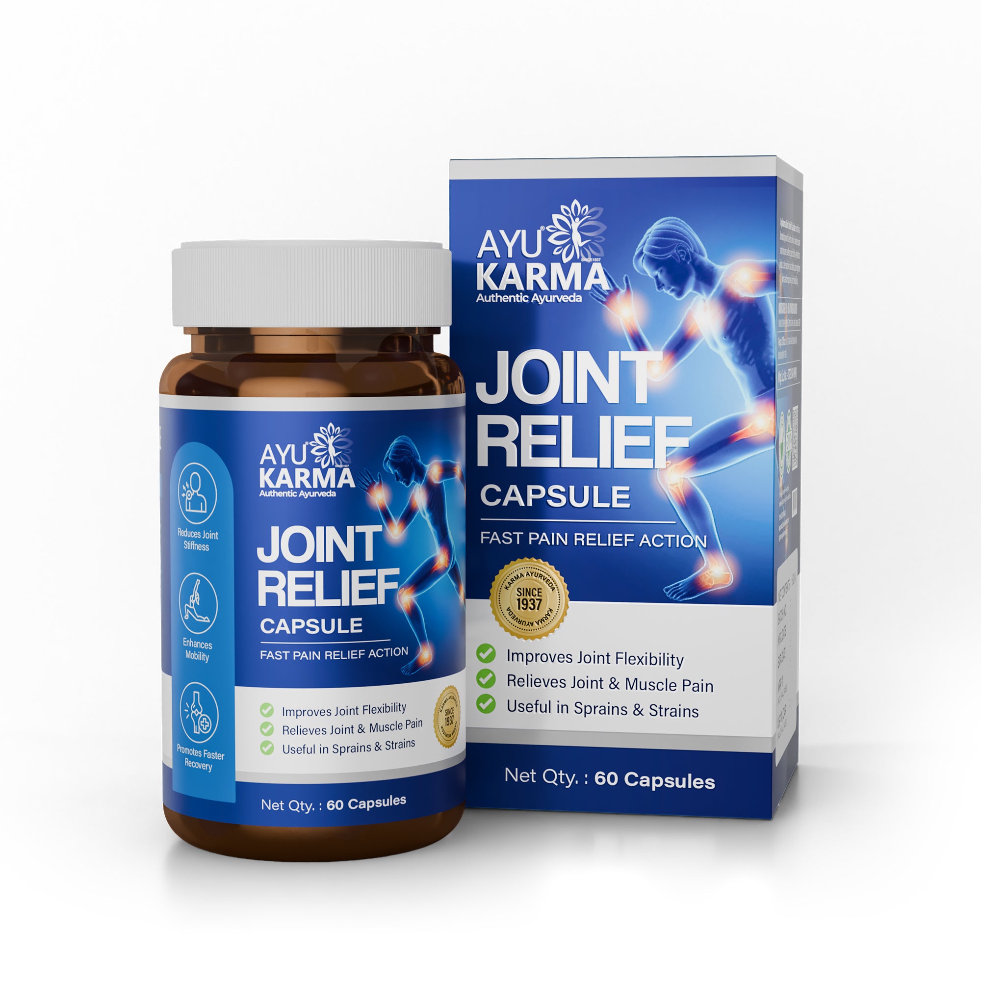 AyuKarma Joint Relief Capsules – Ayurvedic Joint Pain, Stiffness & Mobility Support