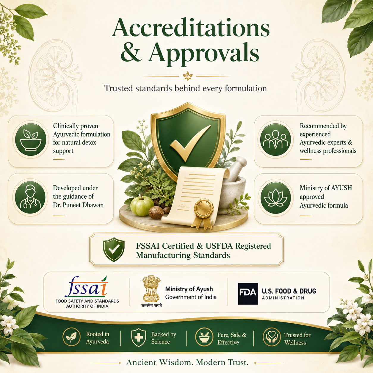 Karma Ayurveda KRM-Ren-Plus Ultra Kwath – Ayurvedic Kidney Detox & Creatinine Support Kit