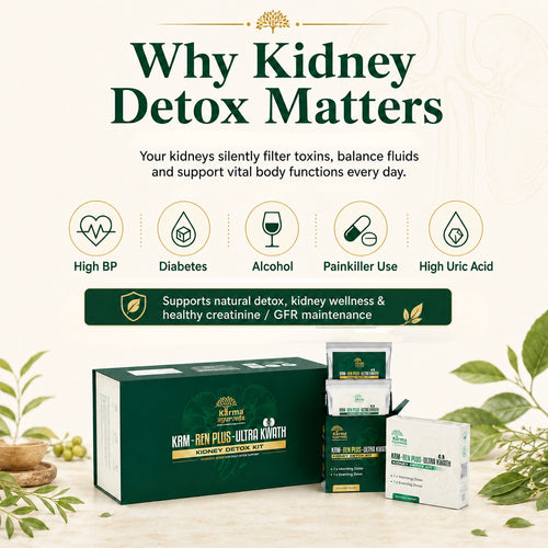 Karma Ayurveda KRM-Ren-Plus Ultra Kwath – Ayurvedic Kidney Detox & Creatinine Support Kit