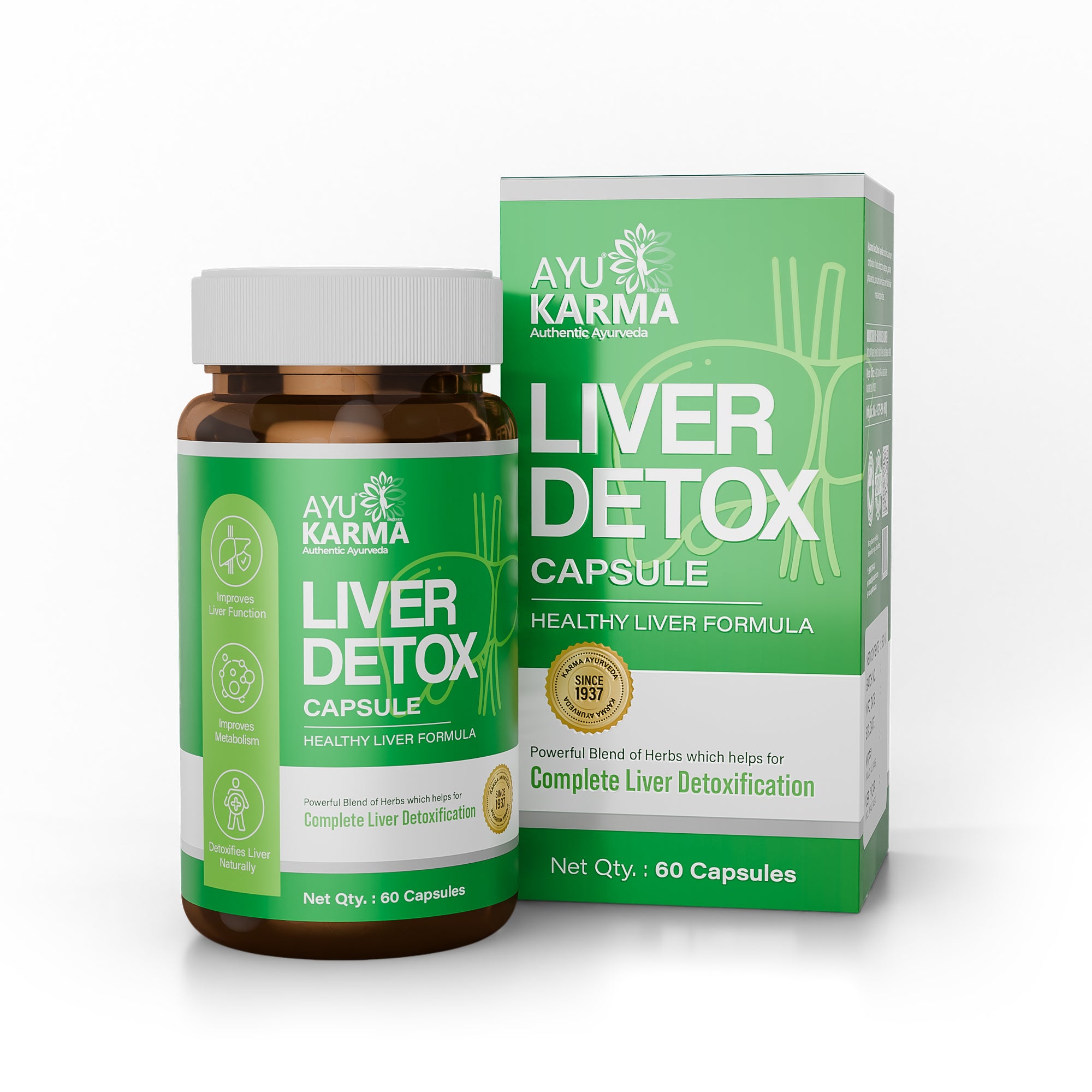 AyuKarma Liver Detox – Ayurvedic Supplement for Liver Detox, High Cholesterol, Fatty Liver & Digestive Wellness (Ministry of Ayush Approved)