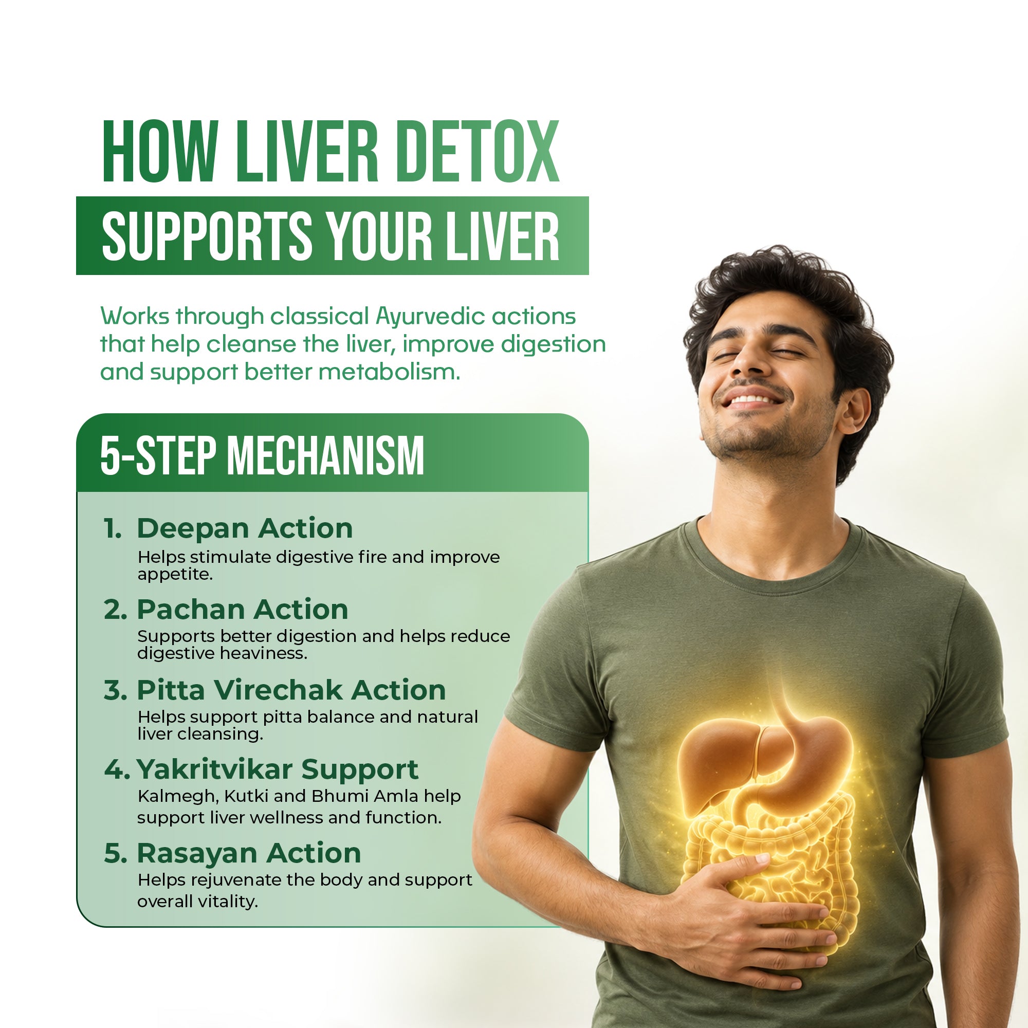 AyuKarma Liver Detox – Ayurvedic Supplement for Liver Detox, High Cholesterol, Fatty Liver & Digestive Wellness (Ministry of Ayush Approved)