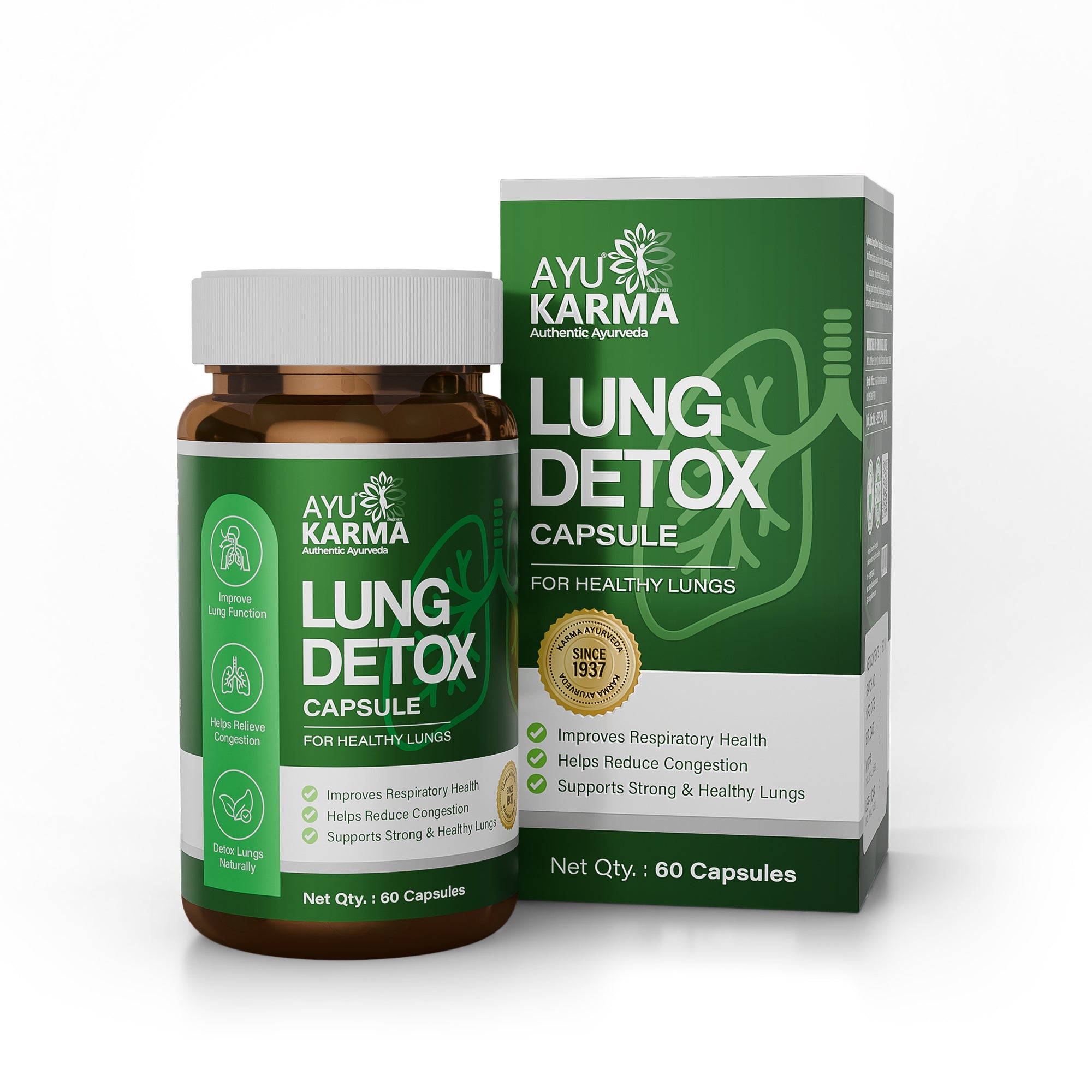 AyuKarma Lung Detox – Ayurvedic Lung Detox Supplement to Cleanse & Rejuvenate Lungs (Ministry of Ayush Approved)