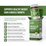 AyuKarma Muscle Magic Capsules – Ayurvedic Weight Gain, Muscle Growth & Strength Support