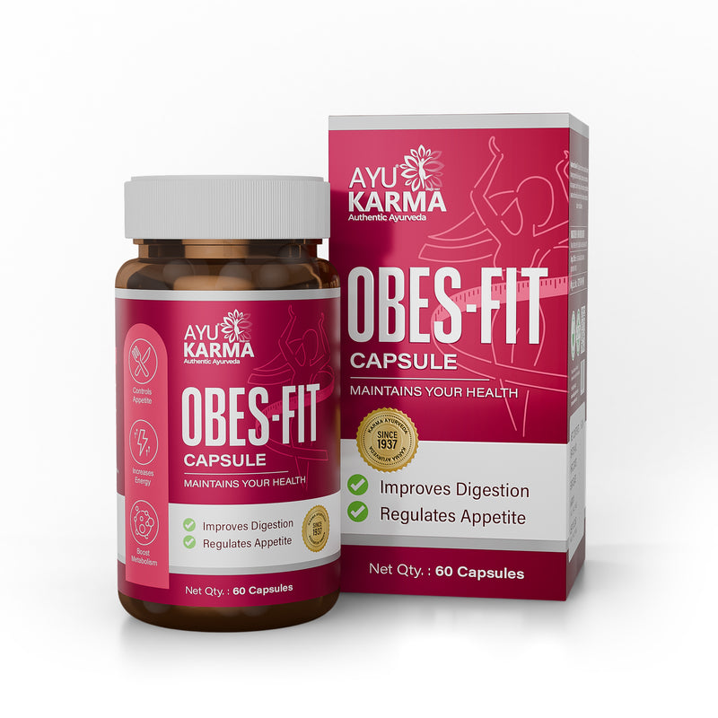 AyuKarma Obes-Fit Capsules – Ayurvedic Weight Management, Appetite & Metabolism Support